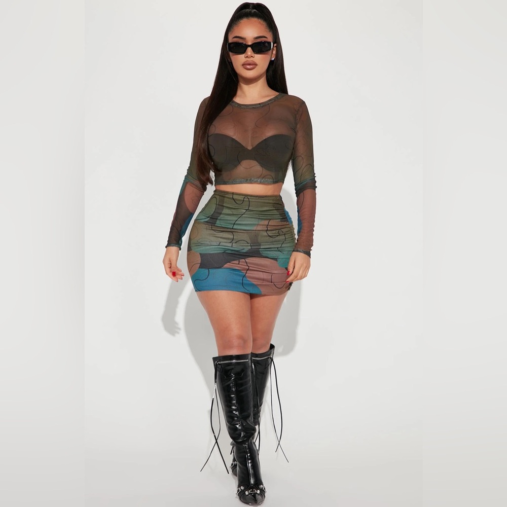 Fashion Nova Let Me Find Out Skirt Set
